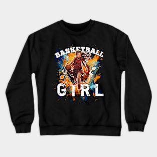 Basketball Girl Crewneck Sweatshirt